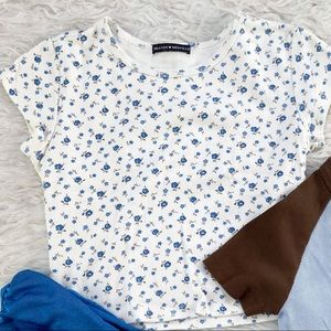 brandy melville floral ashlyn tee